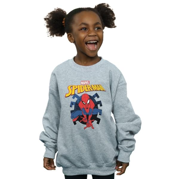 Marvel Sweatshirt med logotyp och emblem från Spider-Man Web Shooting för flickor