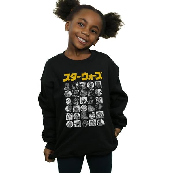 Star Wars Girls Japanese Character Thumbnail Sweatshirt
