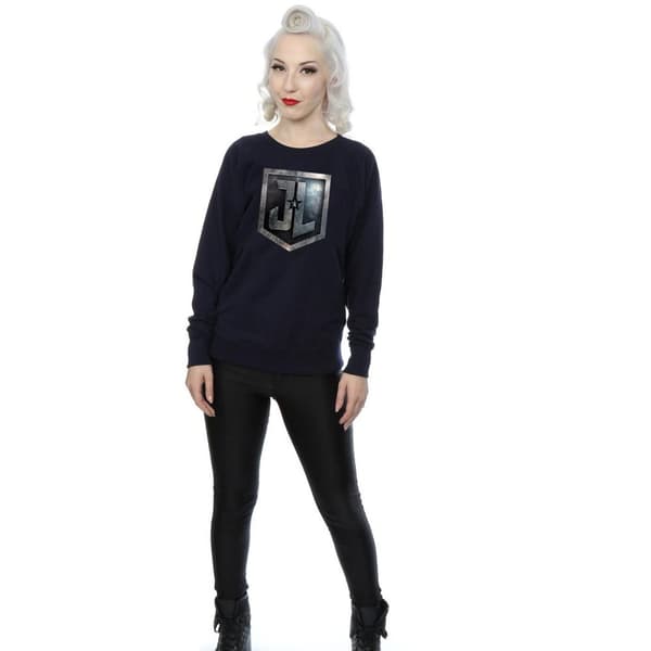 DC Comics Sweatshirt med sköld från Justice League-filmen - dam/dam