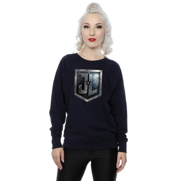 DC Comics Sweatshirt med sköld från Justice League-filmen - dam/dam