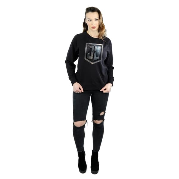 DC Comics Sweatshirt med sköld från Justice League-filmen - dam/dam