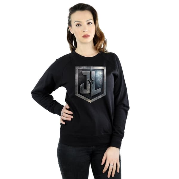 DC Comics Sweatshirt med sköld från Justice League-filmen - dam/dam