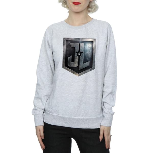 DC Comics Sweatshirt med sköld från Justice League-filmen - dam/dam