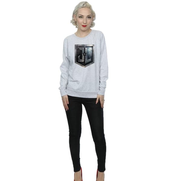 DC Comics Sweatshirt med sköld från Justice League-filmen - dam/dam