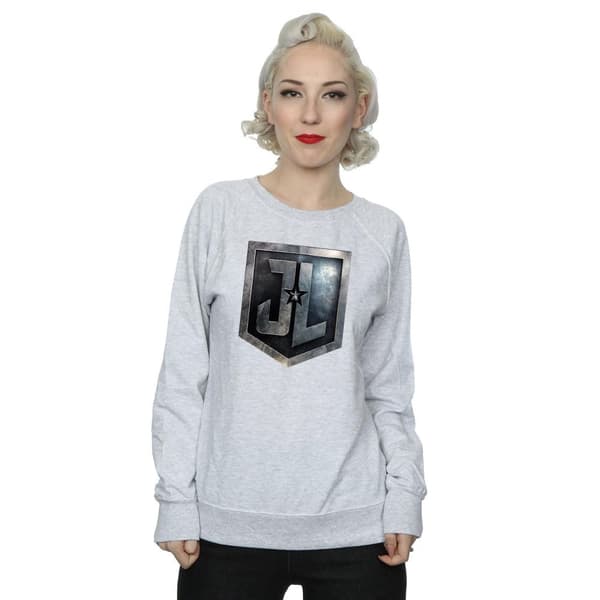 DC Comics Sweatshirt med sköld från Justice League-filmen - dam/dam