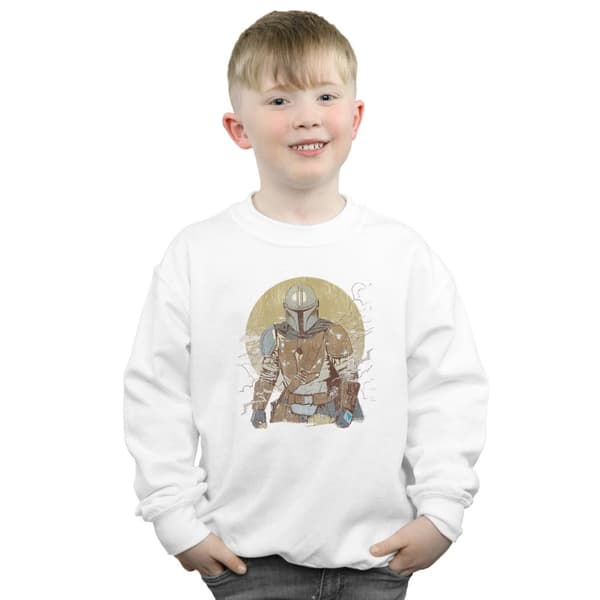 Star Wars Pojkar The Mandalorian Distressed Warrior Sweatshirt