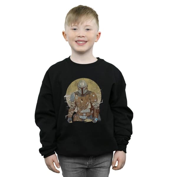 Star Wars Pojkar The Mandalorian Distressed Warrior Sweatshirt