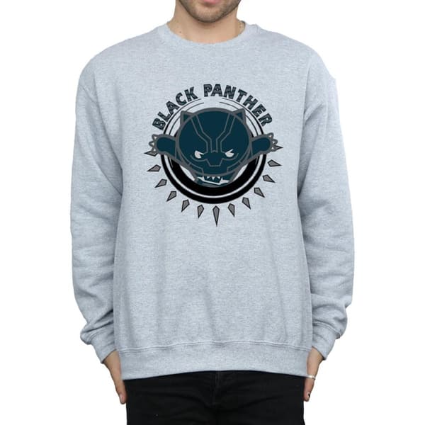 Marvel Mens Kawaii Black Panther Pounce Sweatshirt