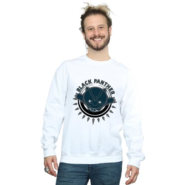 Marvel Mens Kawaii Black Panther Pounce Sweatshirt
