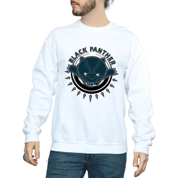 Marvel Mens Kawaii Black Panther Pounce Sweatshirt