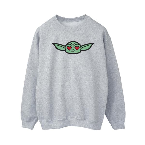 Star Wars Dam/Tjej The Mandalorian Grogu Hjärta Ögon Sweatshirt