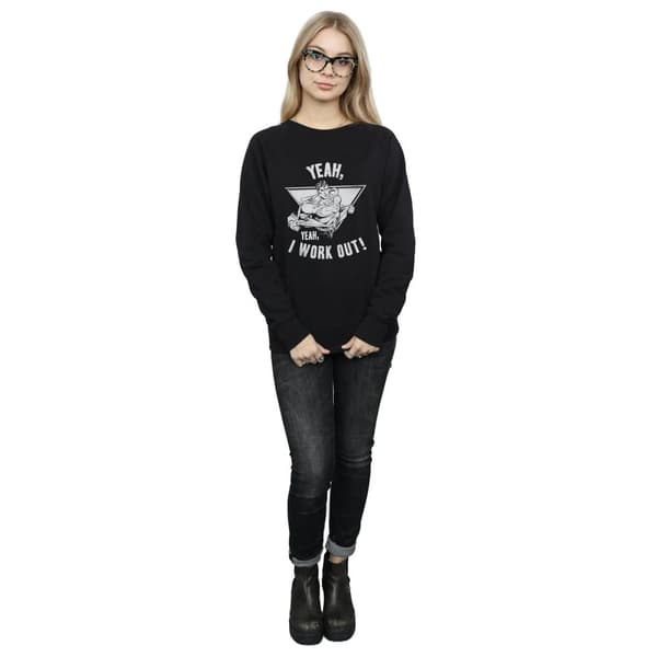 DC Comics Womens/Ladies Superman I Work Out Sweatshirt