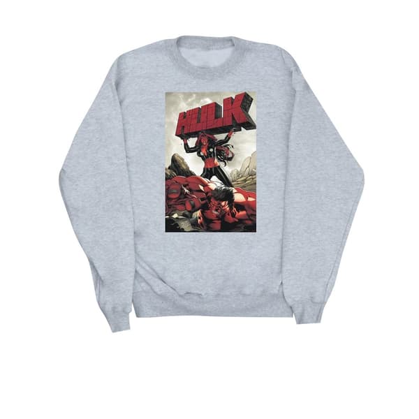 Marvel Womens/Ladies Red Hulk Cover Sweatshirt