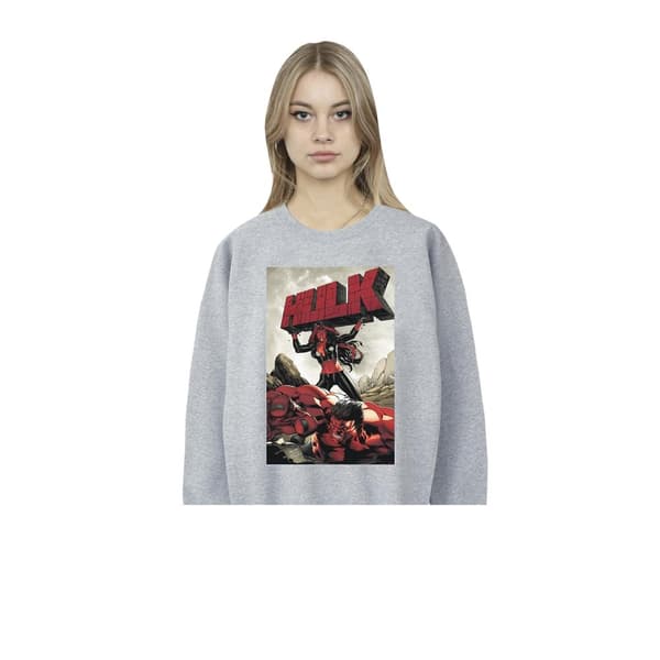 Marvel Womens/Ladies Red Hulk Cover Sweatshirt