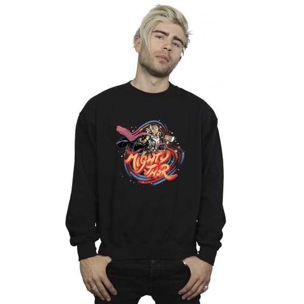 Marvel Mens Thor Love And Thunder Mighty Thor Swirl Sweatshirt