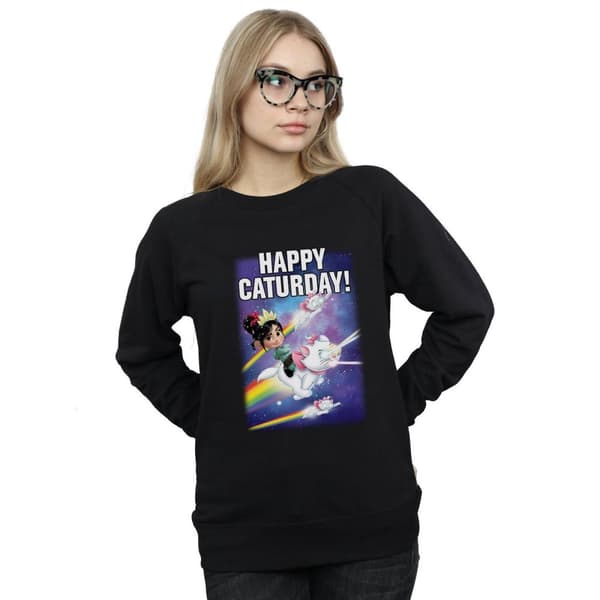 Disney Womens/Ladies Wreck It Ralph Happy Caturday Sweatshirt