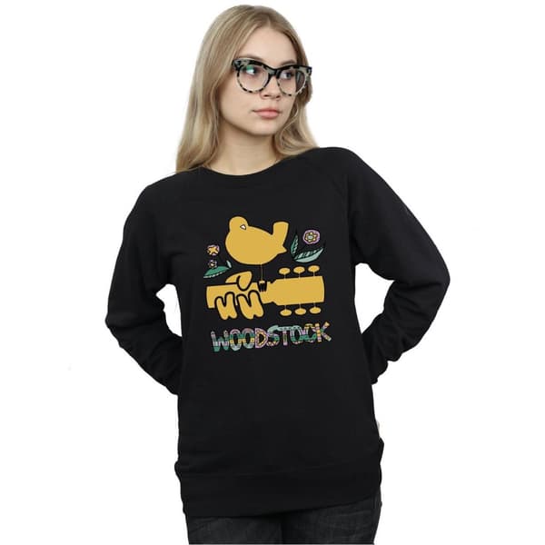 Woodstock Sweatshirt med aztekmönster och fågelmotiv - dam/dam