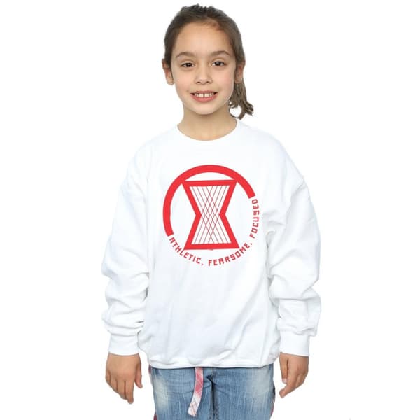 Marvel Girls Black Widow Movie Athletic Logo Sweatshirt
