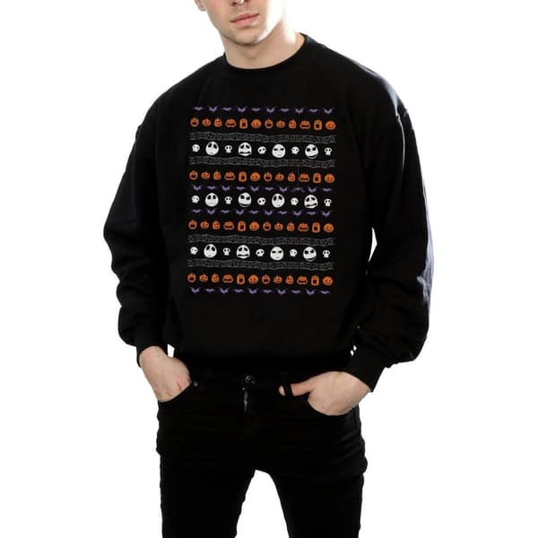 Disney Mens Nightmare Before Christmas Halloween Icons Sweatshirt