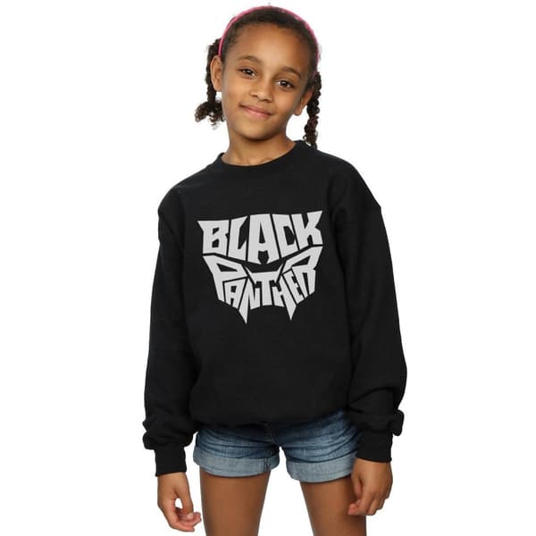 Marvel Girls Black Panther Worded Emblem Sweatshirt