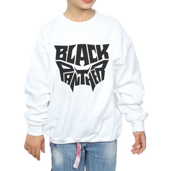 Marvel Girls Black Panther Worded Emblem Sweatshirt