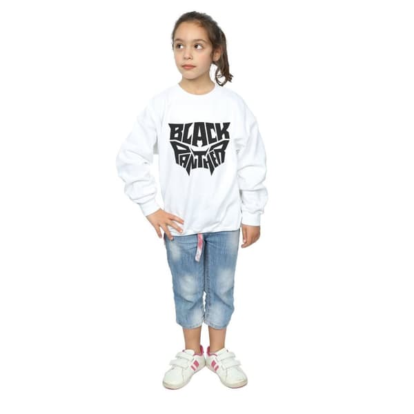 Marvel Girls Black Panther Worded Emblem Sweatshirt