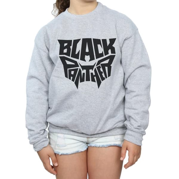 Marvel Girls Black Panther Worded Emblem Sweatshirt