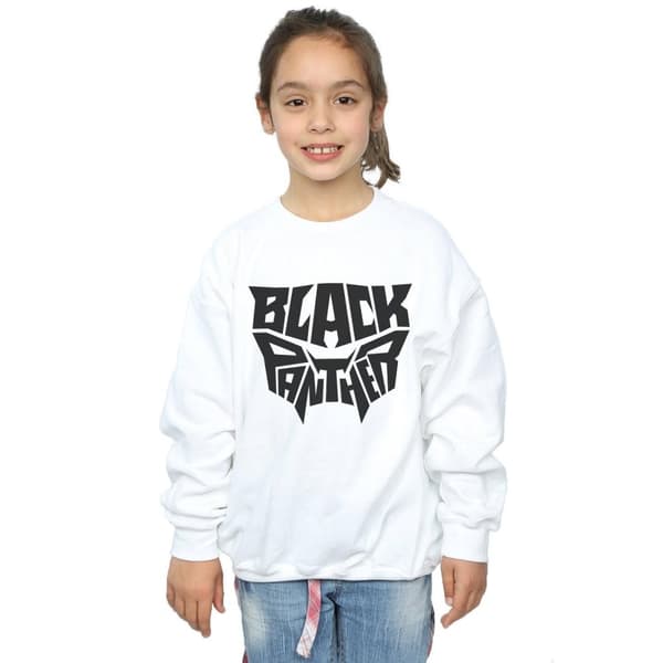 Marvel Girls Black Panther Worded Emblem Sweatshirt