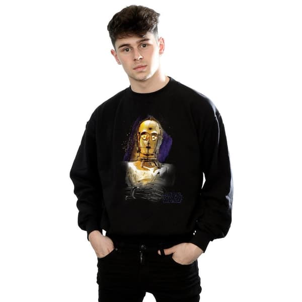 Star Wars Mens The Last Jedi C-3PO Brushed Sweatshirt