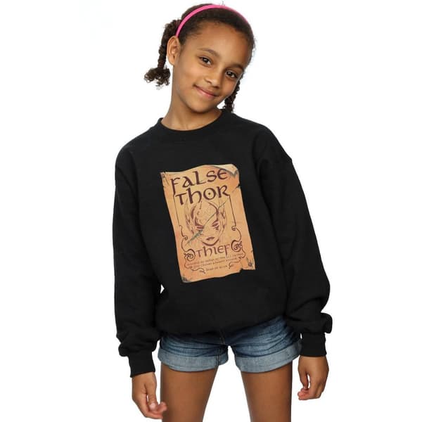 Marvel Girls The Mighty Thor False Thor Poster Sweatshirt