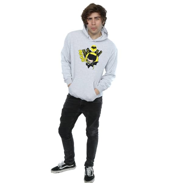 DC Comics Chibi Batman Swinging-hoodie för herrar