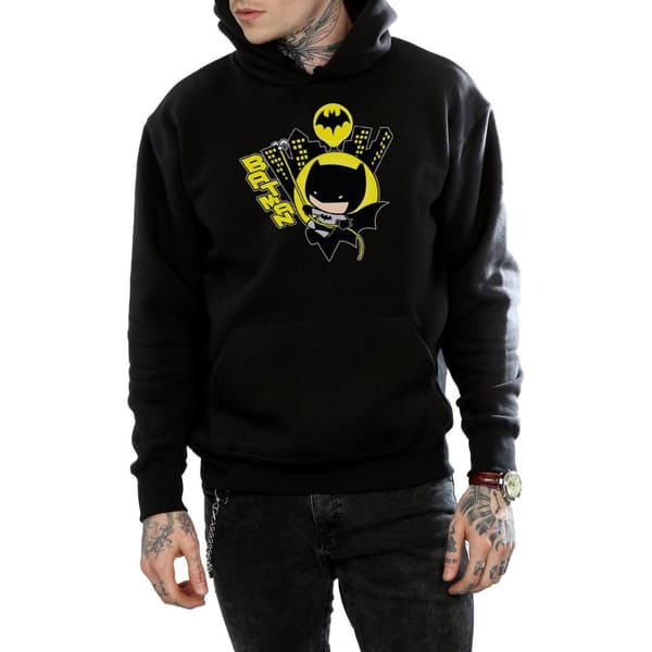 DC Comics Chibi Batman Swinging-hoodie för herrar