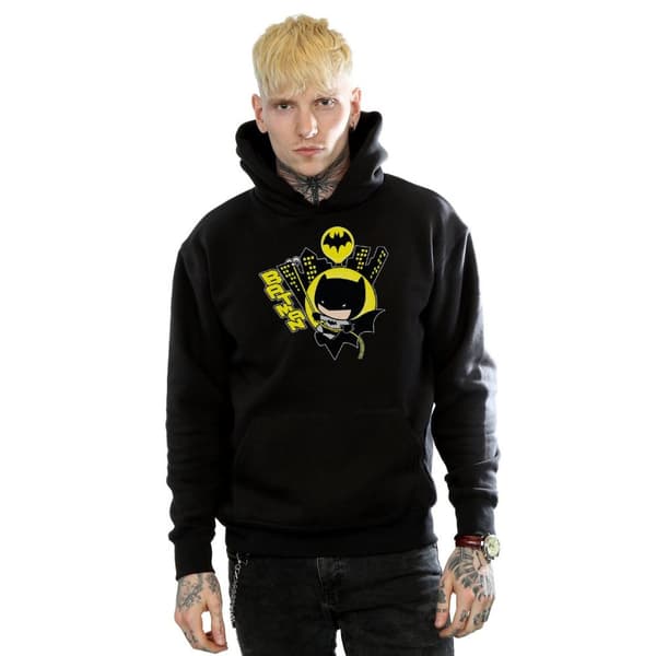DC Comics Chibi Batman Swinging-hoodie för herrar