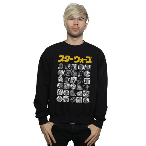 Star Wars Mens Japanese Character Thumbnail Sweatshirt