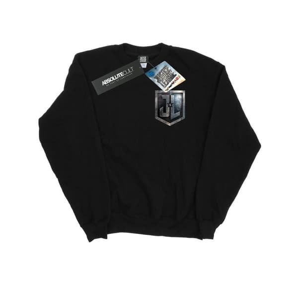 DC Comics Mens Justice League Movie Shield Faux Pocket Sweatshirt Black XL