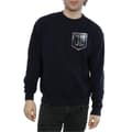 Miniatyrbilde 4 av 5: DC Comics Mens Justice League Movie Shield Faux Pocket Sweatshirt