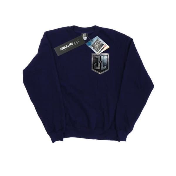 DC Comics Mens Justice League Movie Shield Faux Pocket Sweatshirt
