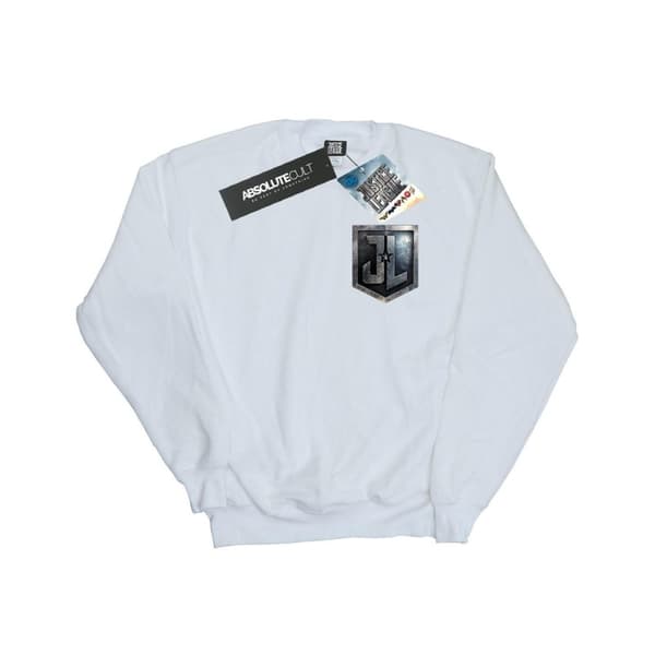 DC Comics Mens Justice League Movie Shield Faux Pocket Sweatshirt