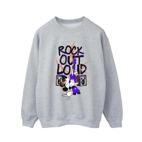 Disney Mens Musse Pigg Rock Out Loud Sweatshirt
