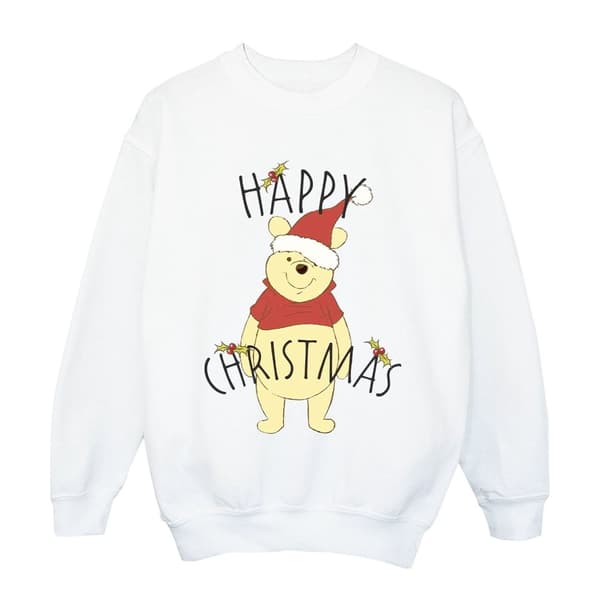 Disney Winnie the Pooh Happy Christmas Holly Sweatshirt för flickor