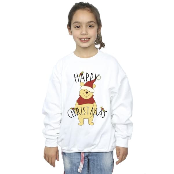 Disney Winnie the Pooh Happy Christmas Holly Sweatshirt för flickor