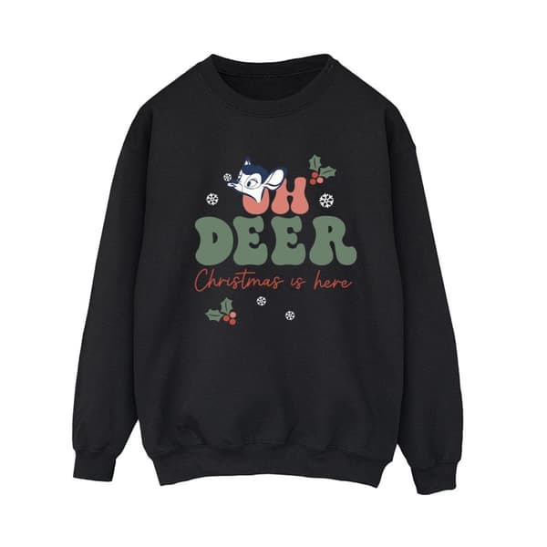 Disney Dam/Tjej Bambi Oh Deer - Sweatshirt Black L