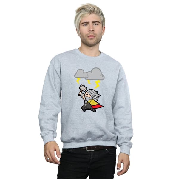 Marvel Mens Kawaii Thor God Of Thunder Sweatshirt