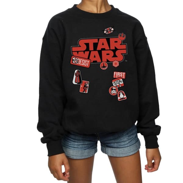 Star Wars Sweatshirt med The Last Jedi-märken för flickor