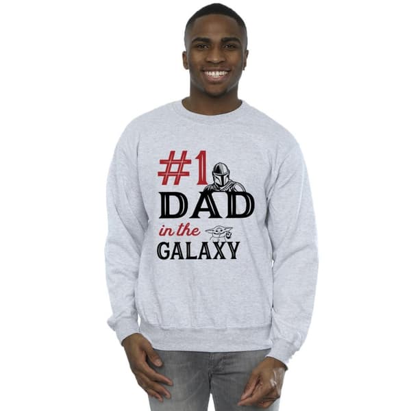 Star Wars Mens Mandalorian Number One Dad Sweatshirt