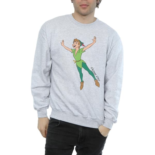 Disney Mens Classic Flying Peter Pan Sweatshirt