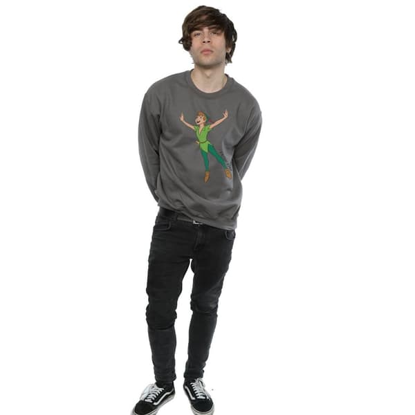 Disney Mens Classic Flying Peter Pan Sweatshirt