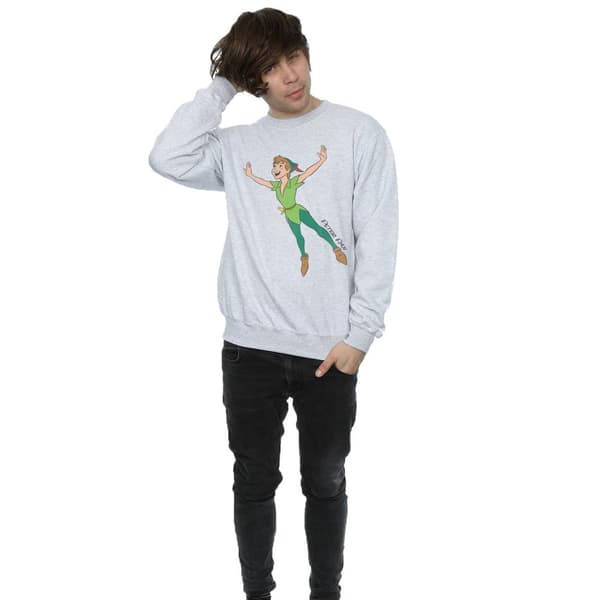 Disney Mens Classic Flying Peter Pan Sweatshirt