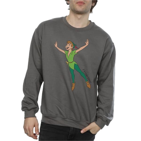 Disney Mens Classic Flying Peter Pan Sweatshirt