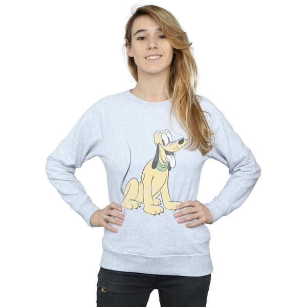 Disney Womens/Ladies Pluto Sitting Sweatshirt